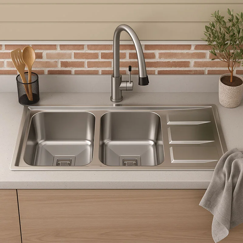 سینک استیل توکار 3102